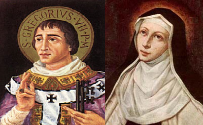 São Beda Venerável, Gregório VII e Santa Maria Madalena de Pazzi